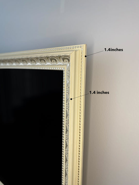 Custom TV frame - Tuscan white